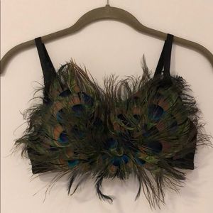 Peacock costume bra